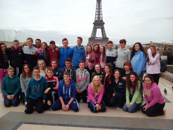 Killina Presentation Secondary School students on tour in Paris, October 2015