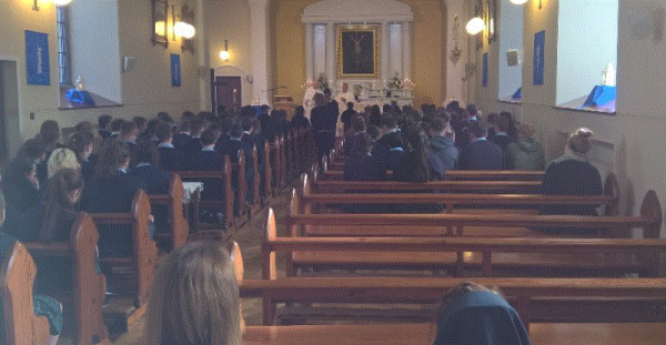 Mass for Students and staff today.